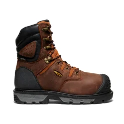 Bottes Et Chaussures De Travail|Imperméable À L'eau*KEEN CSA Camden 8" Waterproof Boot INT MET (Carbon-Fiber Toe) Pour Homme  |  Leather Brown/Black LeatherBrown/Black