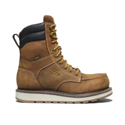 Bottes Et Chaussures De Travail|Imperméable À L'eau*KEEN CSA Cincinnati 8" Waterproof Boot (Carbon-Fiber Toe) Pour Homme  |   Belgian/Sandshell