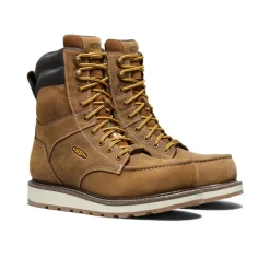 Bottes Et Chaussures De Travail|Imperméable À L'eau*KEEN CSA Cincinnati 8" Waterproof Boot (Carbon-Fiber Toe) Pour Homme  |   Belgian/Sandshell