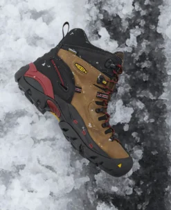 Bottes Et Chaussures De Travail|Imperméable À L'eau*KEEN CSA Hamilton Waterproof Boot (Carbon-Fiber Toe) Pour Homme  |  BISON/JESTER RED BISON/JESTERRED