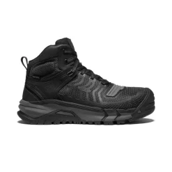 Bottes Et Chaussures De Travail|Imperméable À L'eau*KEEN CSA Kansas City Waterproof Boot (Carbon-Fiber Toe) Pour Homme  |  Black/Gun Metal Black/GunMetal