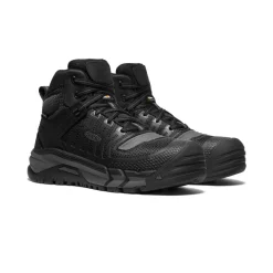 Bottes Et Chaussures De Travail|Imperméable À L'eau*KEEN CSA Kansas City Waterproof Boot (Carbon-Fiber Toe) Pour Homme  |  Black/Gun Metal Black/GunMetal