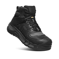 Bottes Et Chaussures De Travail|Imperméable À L'eau*KEEN CSA Kansas City Waterproof Boot (Carbon-Fiber Toe) Pour Homme  |  Black/Gun Metal Black/GunMetal