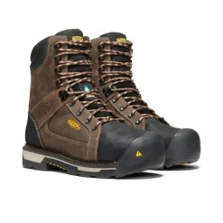 Bottes Et Chaussures De Travail|Imperméable À L'eau*KEEN CSA Oakland 8" Waterproof Boot (Carbon-Fiber Toe) Pour Homme  |   Bison/Black