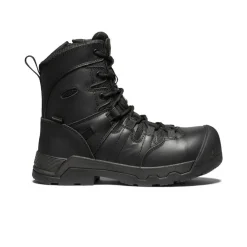 Bottes Et Chaussures De Travail|Imperméable À L'eau*KEEN CSA Oshawa+ 8" Side Zip Boot (Carbon-Fiber Toe) Pour Femme  |   Black/Black