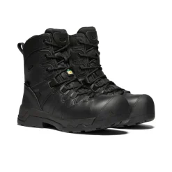 Bottes Et Chaussures De Travail|Imperméable À L'eau*KEEN CSA Oshawa+ 8" Side Zip Boot (Carbon-Fiber Toe) Pour Femme  |   Black/Black