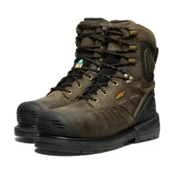 Bottes Et Chaussures De Travail|Imperméable À L'eau*KEEN CSA Philadelphia+ 8" Insulated Waterproof Boot (Carbon-Fiber Toe) Pour Homme  |  CASCADE BROWN/BLACK CASCADEBROWN/BLACK