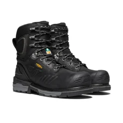 Bottes Et Chaussures De Travail|Imperméable À L'eau*KEEN CSA Philadelphia 8" Insulated Waterproof Boot (Carbon-Fiber Toe) Pour Homme  |   Black/Gargoyle
