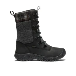 Imperméable À L'eau|Bottes*KEEN Greta Tall Waterproof Boot Pour Femme  |  Black/Black Plaid Black/BlackPlaid
