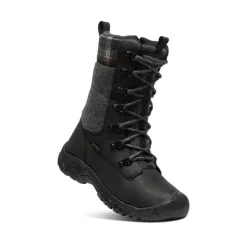 Imperméable À L'eau|Bottes*KEEN Greta Tall Waterproof Boot Pour Femme  |  Black/Black Plaid Black/BlackPlaid