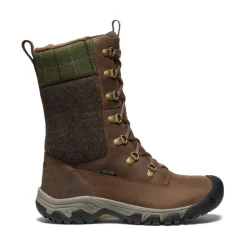 Imperméable À L'eau|Bottes*KEEN Greta Tall Waterproof Boot Pour Femme  |  Dark Earth/Green Plaid DarkEarth/GreenPlaid