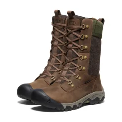 Imperméable À L'eau|Bottes*KEEN Greta Tall Waterproof Boot Pour Femme  |  Dark Earth/Green Plaid DarkEarth/GreenPlaid