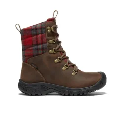 Imperméable À L'eau|Bottes*KEEN Greta Waterproof Boot Pour Femme  |  Dark Brown/Red Plaid DarkBrown/RedPlaid