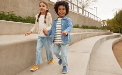 Chaussures*KEEN KNX Leather Sneaker Pour Enfants  |  Coronet Blue/Vapor CoronetBlue/Vapor