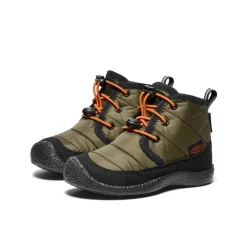 Bottes*KEEN Little Kids' Howser II Waterproof Chukka  |  Dark Olive/Gold Flame DarkOlive/GoldFlame
