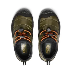 Bottes*KEEN Little Kids' Howser II Waterproof Chukka  |  Dark Olive/Gold Flame DarkOlive/GoldFlame