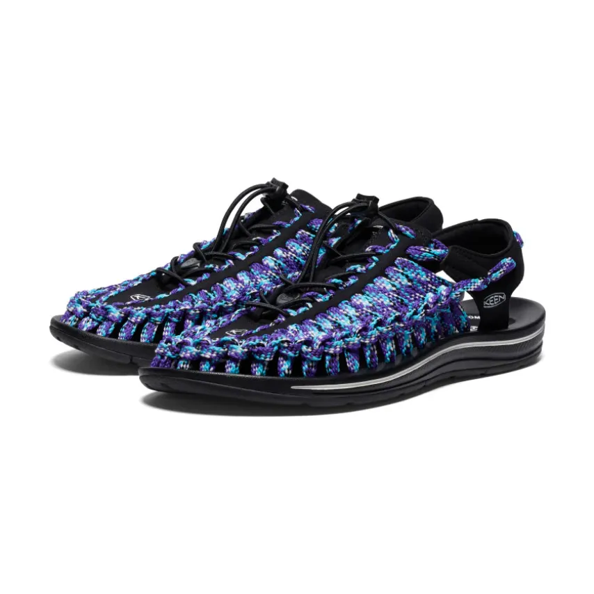 Sandales*KEEN Men's UNEEK Flat Cord Sneaker x Bamboo Shoots  |  Black/Tillandsia Purple Black/TillandsiaPurple