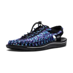 Sandales*KEEN Men's UNEEK Flat Cord Sneaker x Bamboo Shoots  |  Black/Tillandsia Purple Black/TillandsiaPurple