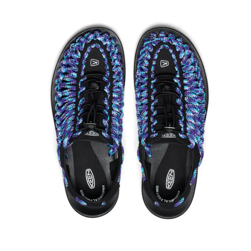Sandales*KEEN Men's UNEEK Flat Cord Sneaker x Bamboo Shoots  |  Black/Tillandsia Purple Black/TillandsiaPurple