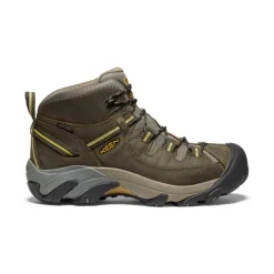 Imperméable À L'eau|Bottes*KEEN Targhee II Mid Waterproof Hiking Boots Pour Homme  |  Black Olive/Yellow BlackOlive/Yellow