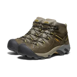 Imperméable À L'eau|Bottes*KEEN Targhee II Mid Waterproof Hiking Boots Pour Homme  |  Black Olive/Yellow BlackOlive/Yellow