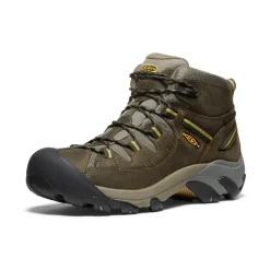 Imperméable À L'eau|Bottes*KEEN Targhee II Mid Waterproof Hiking Boots Pour Homme  |  Black Olive/Yellow BlackOlive/Yellow