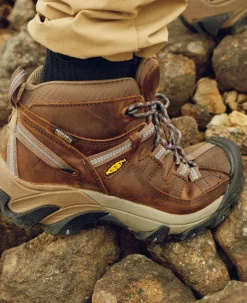 Imperméable À L'eau|Bottes*KEEN Targhee II Waterproof Mid Pour Femme  |  Goat/Crown Blue Goat/CrownBlue