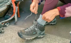Imperméable À L'eau|Bottes*KEEN Targhee III Waterproof Mid Pour Femme  |  Magnet/Atlantic Blue Magnet/AtlanticBlue