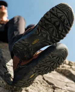 Large|Imperméable À L'eau*KEEN Targhee IV Wide Waterproof Hiking Boot Pour Homme  |   Bison/Black