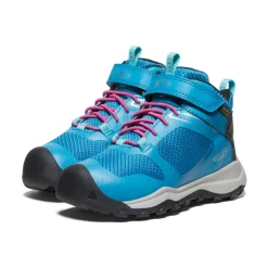 Bottes*KEEN Wanduro Waterproof Boot Pour Enfants  |  Fjord Blue/Fuchsia Purple FjordBlue/FuchsiaPurple