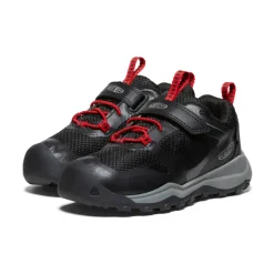 Chaussures*KEEN Wanduro Waterproof Shoe Pour Enfants  |  Black/Ribbon Red Black/RibbonRed