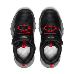 Chaussures*KEEN Wanduro Waterproof Shoe Pour Enfants  |  Black/Ribbon Red Black/RibbonRed